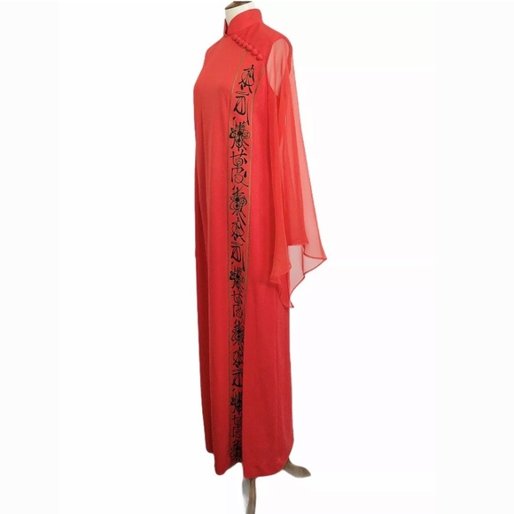 Alfred Shaheen Vintage Asian Inspired maxi dress - Picture 10 of 12